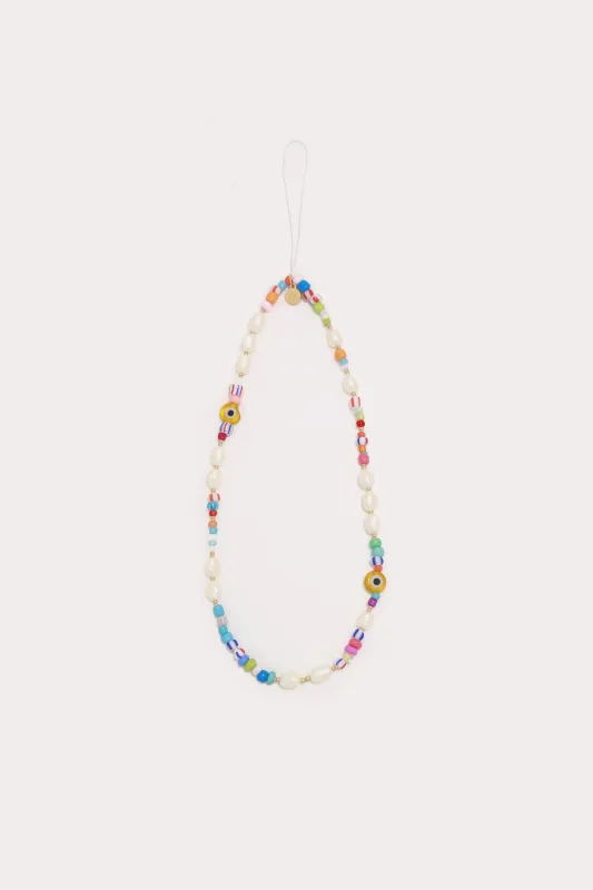 Rainbow Beaded Pearl Phone Charm sold by Petit Moments