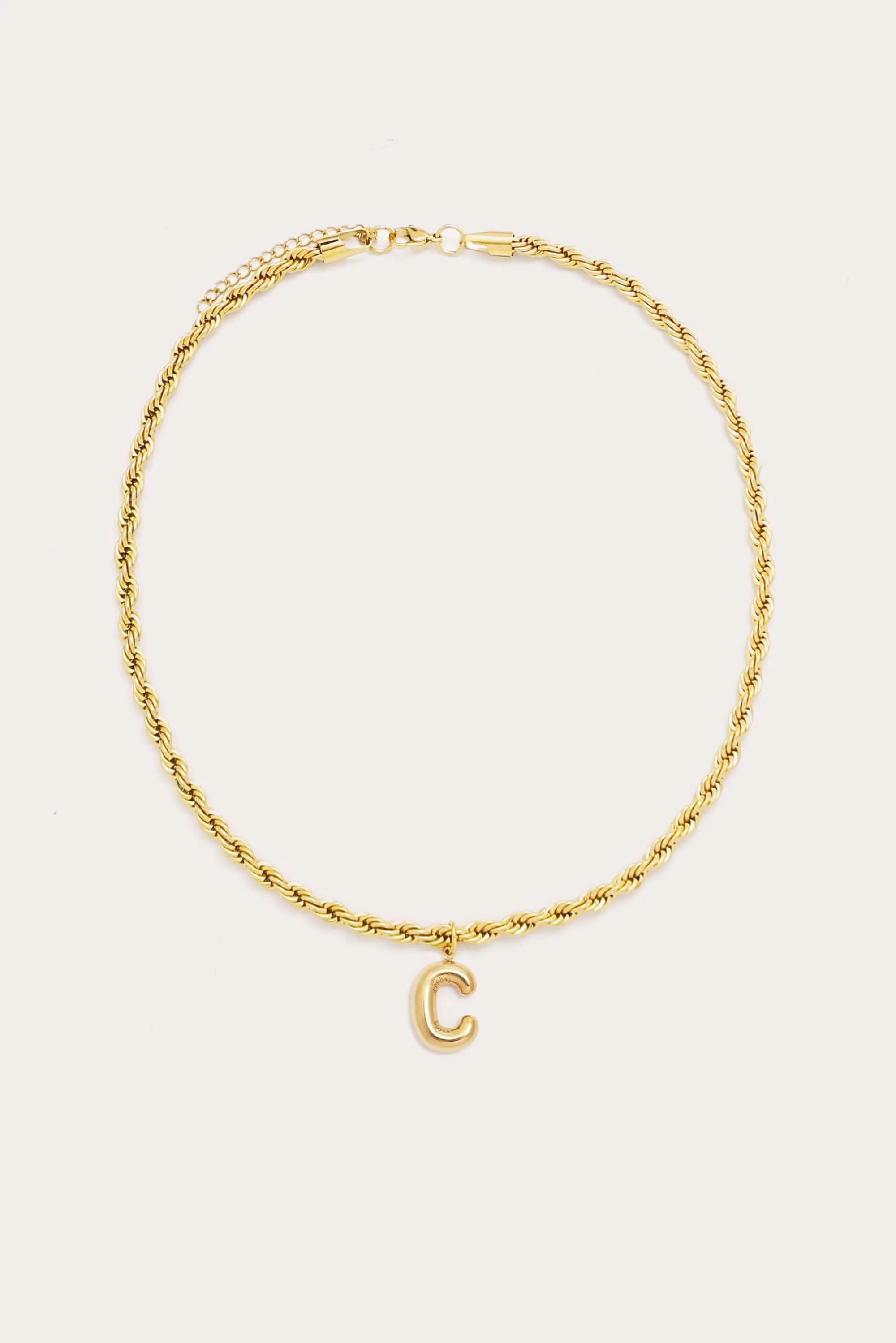 Bubble Initial Rope Necklace sold by Petit Moments product image thumbnail 4