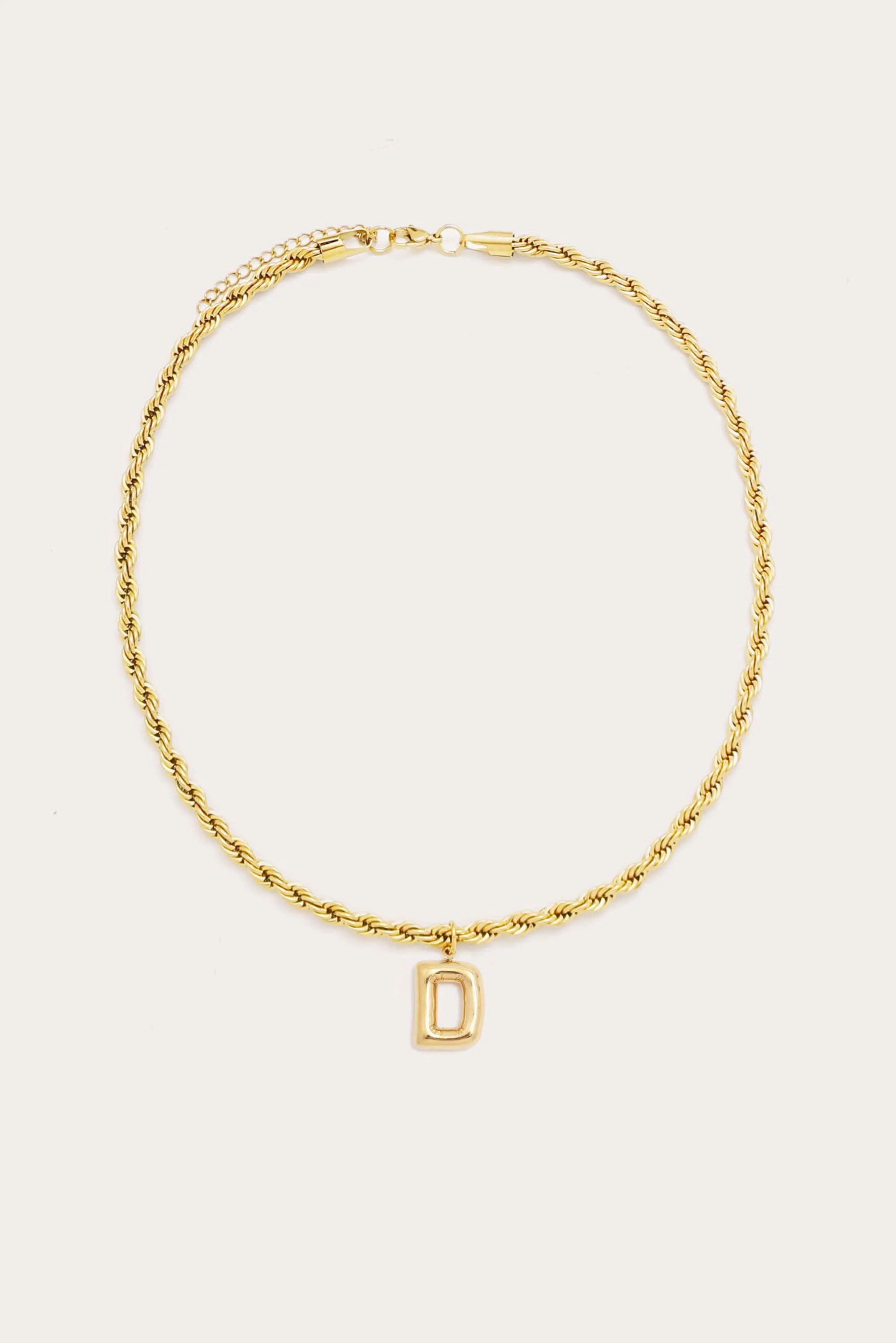 Bubble Initial Rope Necklace sold by Petit Moments product image thumbnail 5