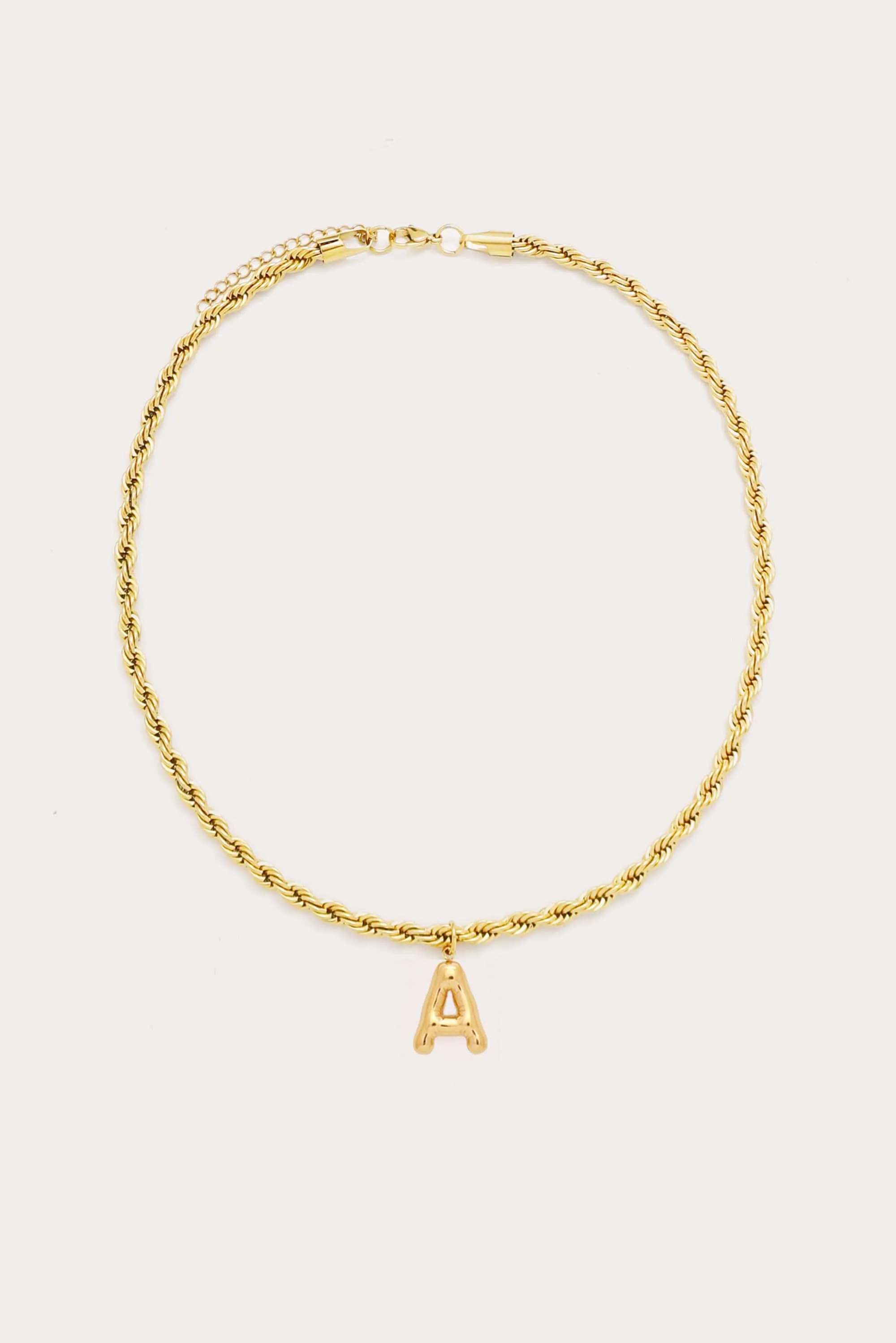 Bubble Initial Rope Necklace sold by Petit Moments