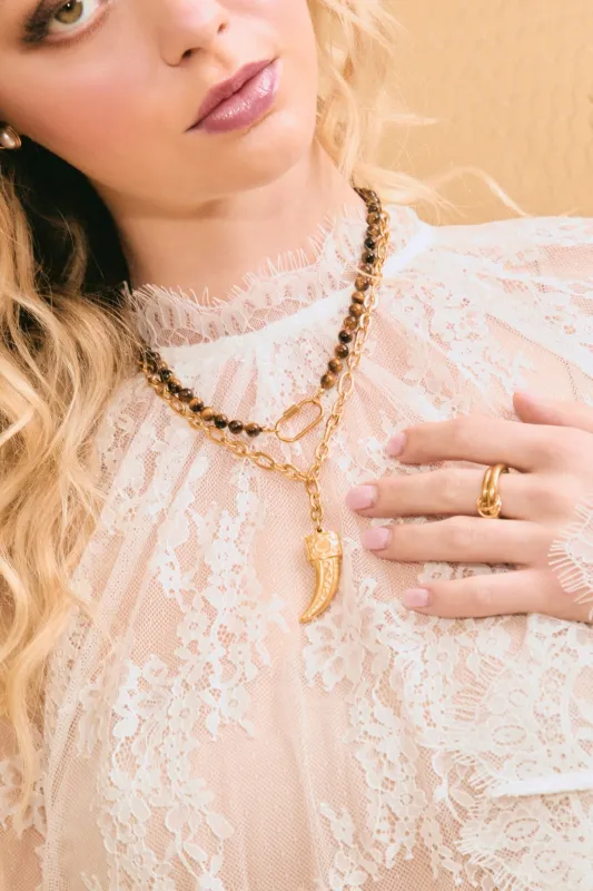 Beaded Carabiner Necklace sold by Petit Moments