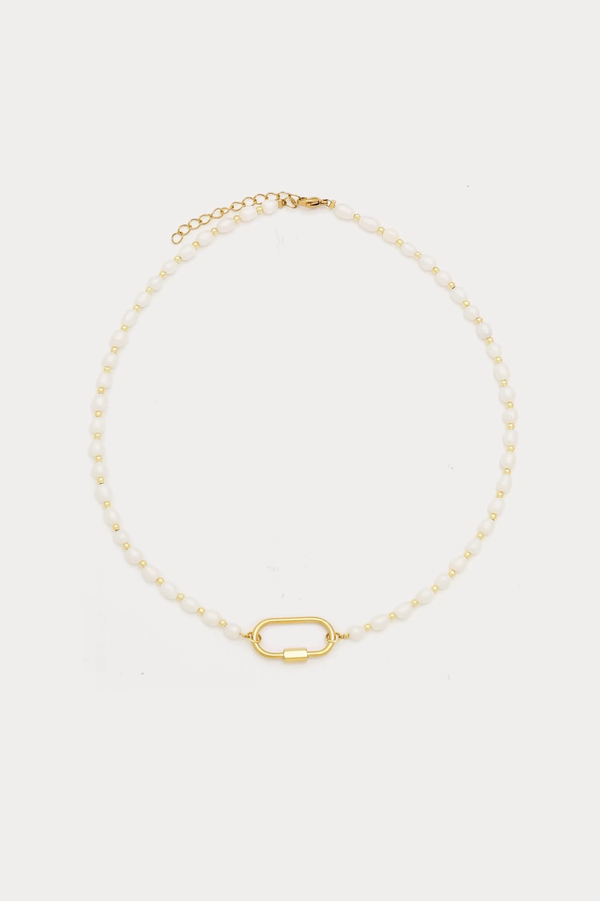 Pearl Large Carabiner Necklace sold by Petit Moments product image thumbnail 3