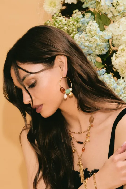 Drift Charm Hoop Earrings sold by Petit Moments