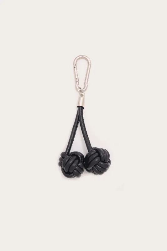 Leather Knot Cherry Bag Charm sold by Petit Moments
