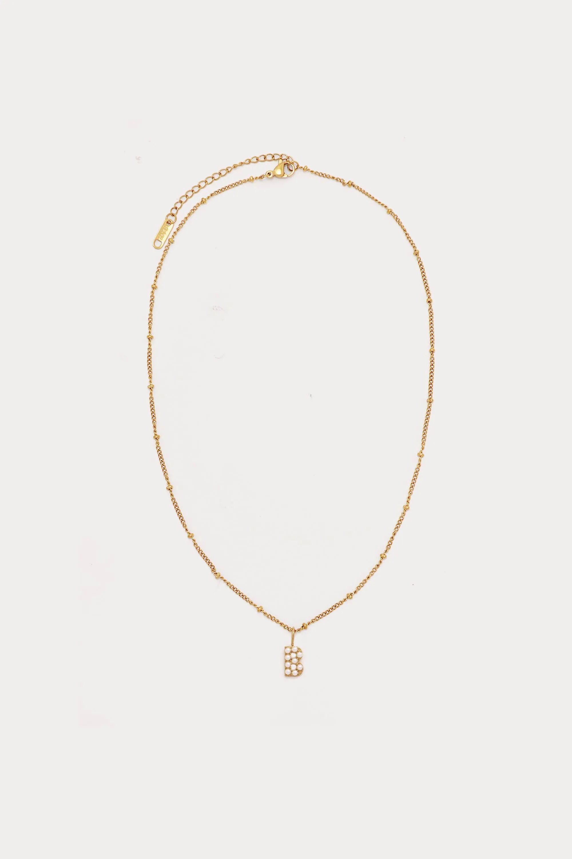 Pearl Initial Pendant Necklace sold by Petit Moments product image thumbnail 4