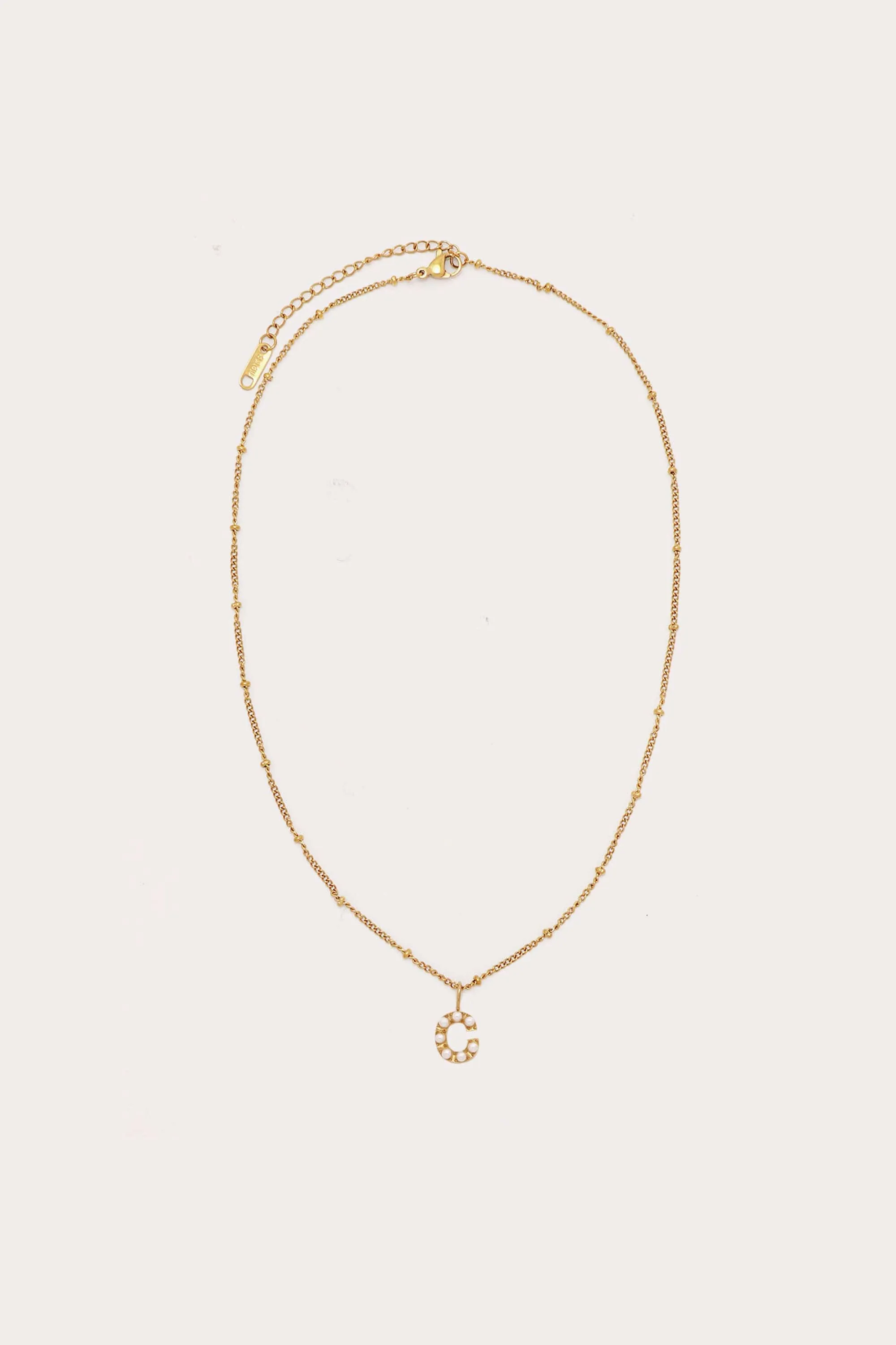 Pearl Initial Pendant Necklace sold by Petit Moments product image thumbnail 5