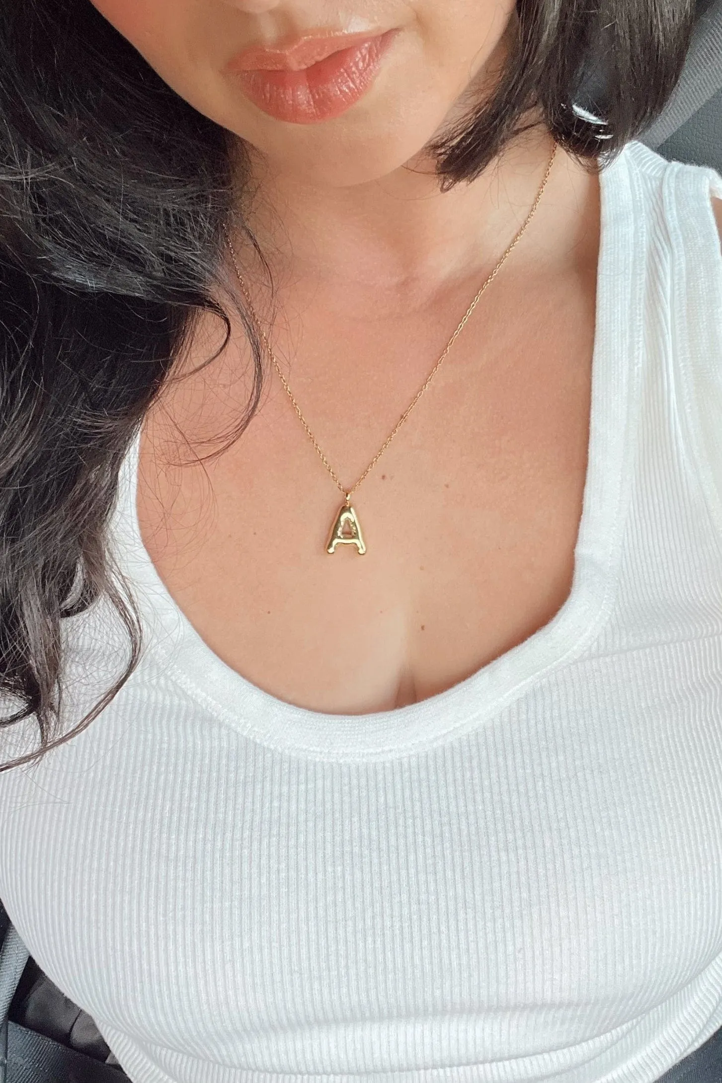 Bubble Initial Necklace sold by Petit Moments product image thumbnail 2