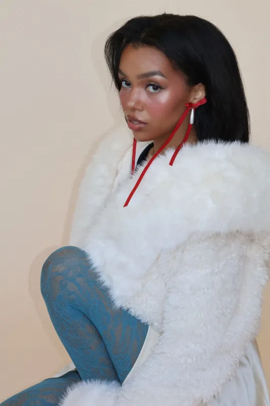 Long Bow Drop Pendant Earrings sold by Petit Moments