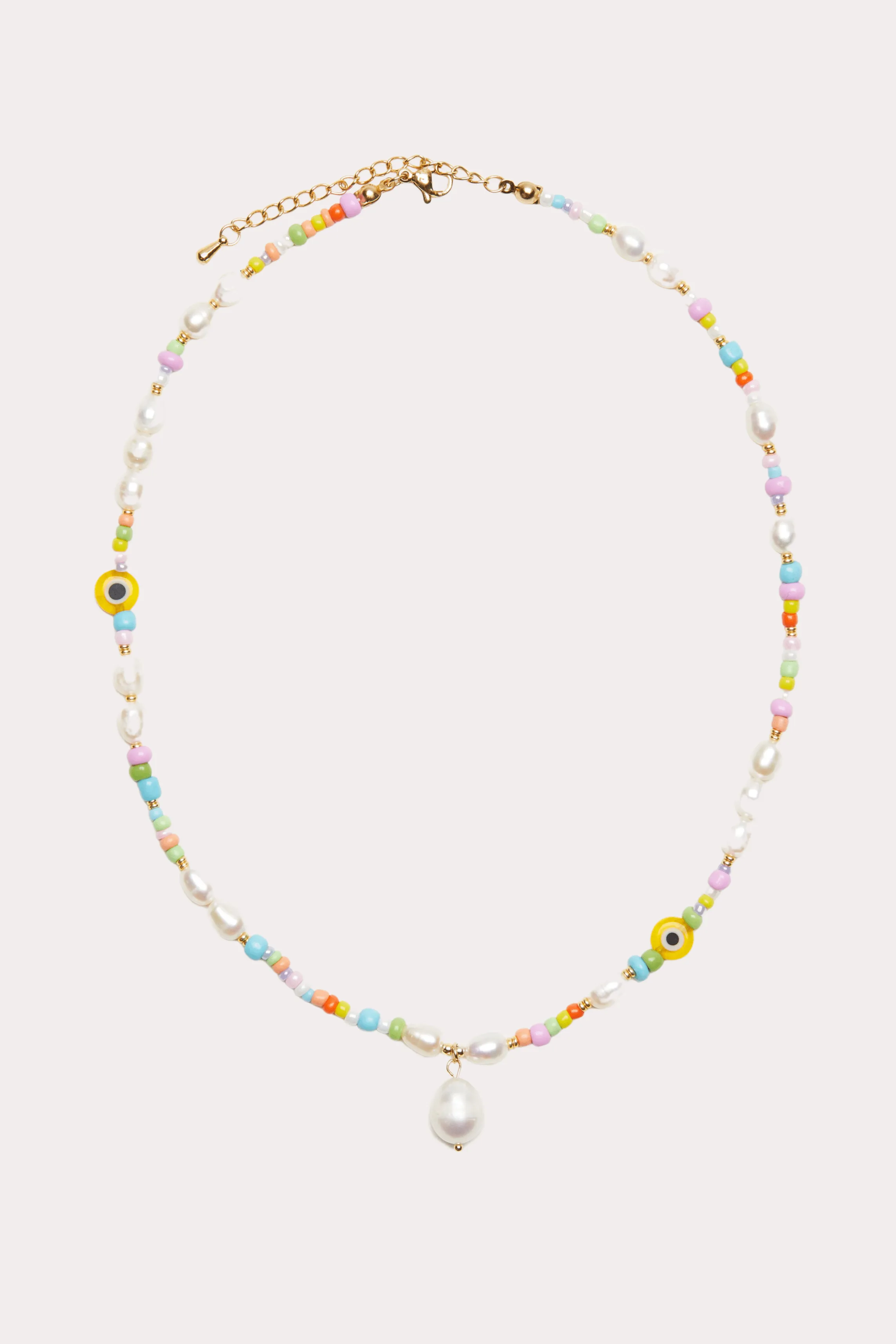 Beaded Pearl Drop Necklace sold by Petit Moments