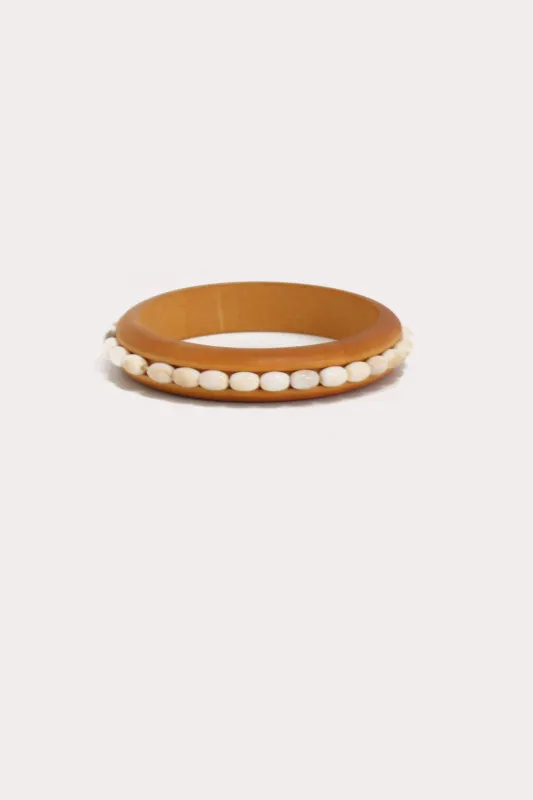 Wooden Beaded Cuff made by Petit Moments