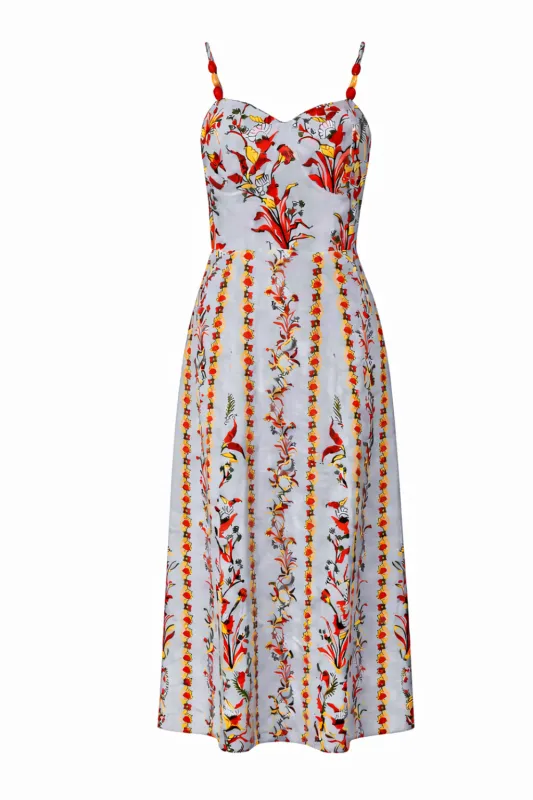 Junie Seascape Floral Midi Dress made by Anna Cate
