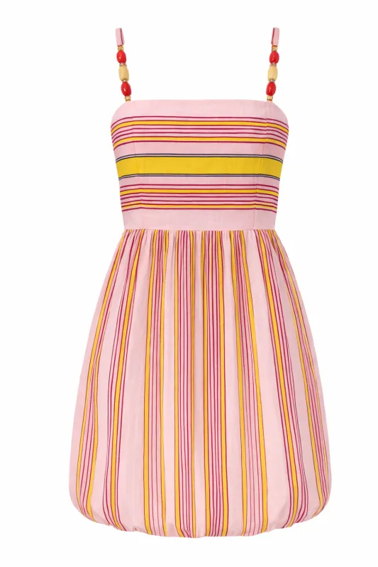 Lora Candy Stripe Mini Dress made by Anna Cate