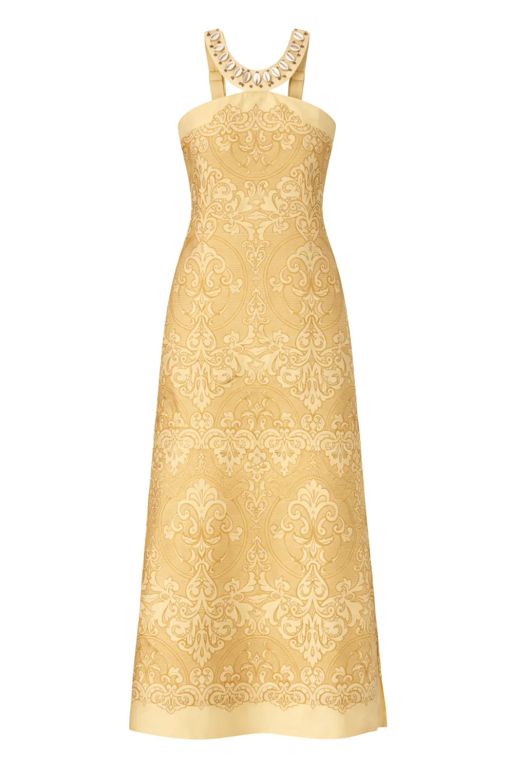 Abigail Sand Shell Strap Midi Dress sold by Anna Cate