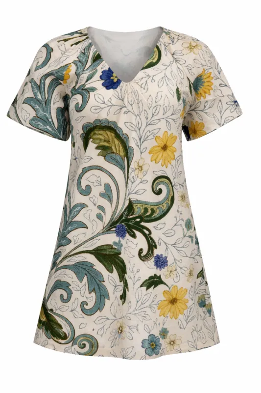 Clarke Multi Floral Daisy Mini Dress made by Anna Cate