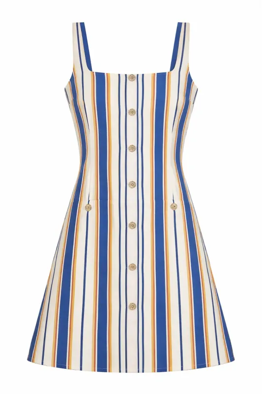 Graylen Coastal Stripe Mini Dress made by Anna Cate