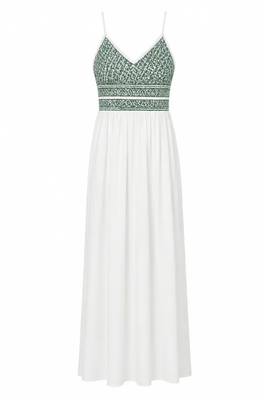 Alice Emerald Trellis Midi Dress made by Anna Cate