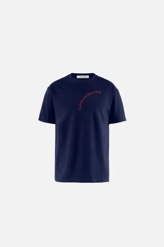 California Cotton Tee, California Running Navy sold by District Vision