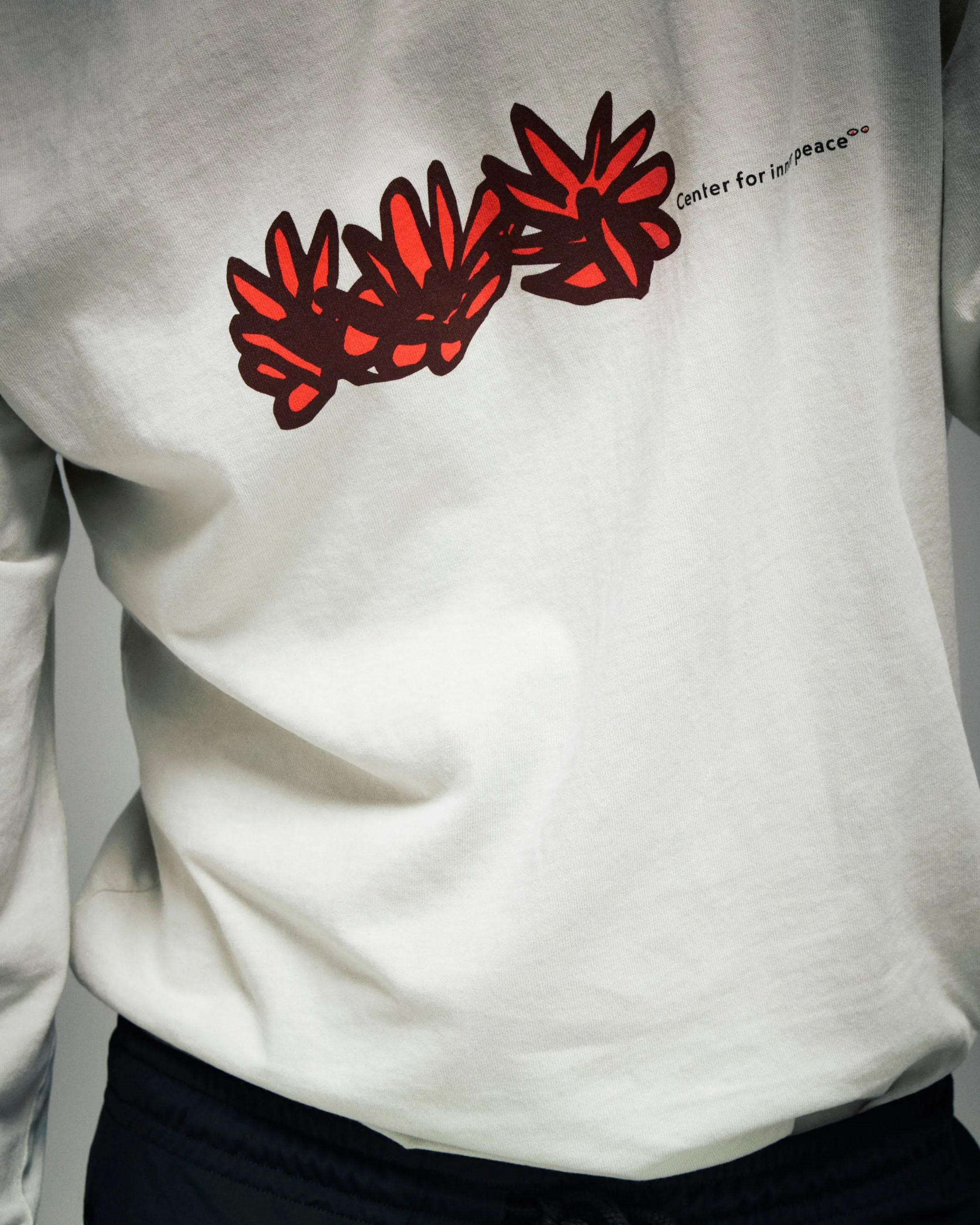 California Cotton Long Sleeve Tee, CFIP Flowers Vintage White sold by District Vision product image thumbnail 4