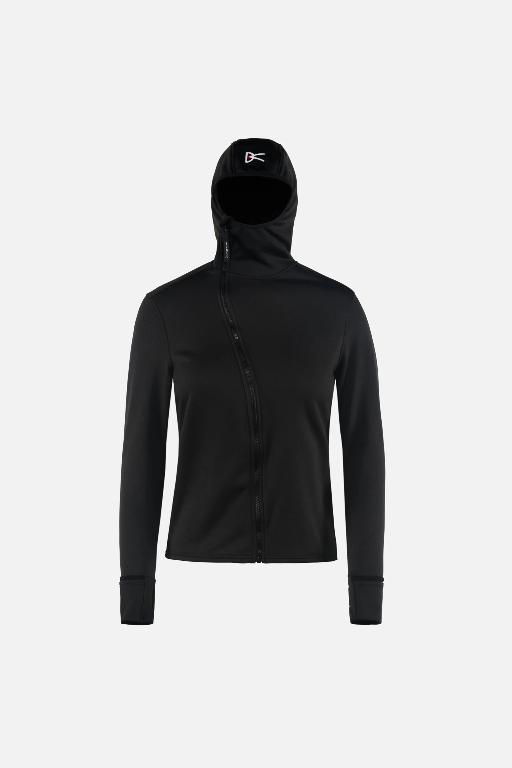Hooded Fitted Grid Fleece, Black sold by District Vision