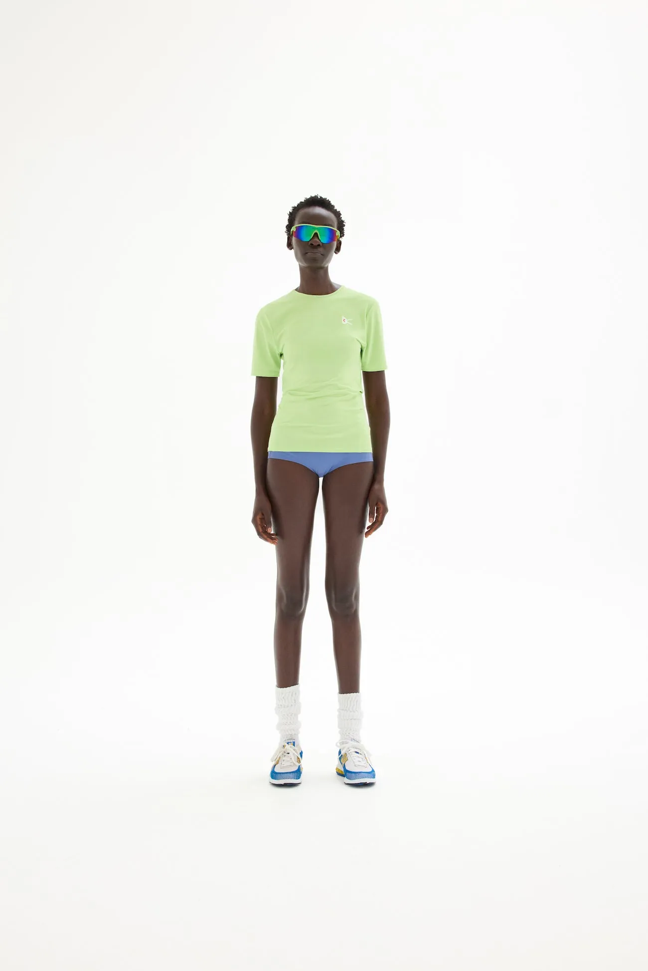 Paneled Short Sleeve Tee, Melon sold by District Vision product image thumbnail 3