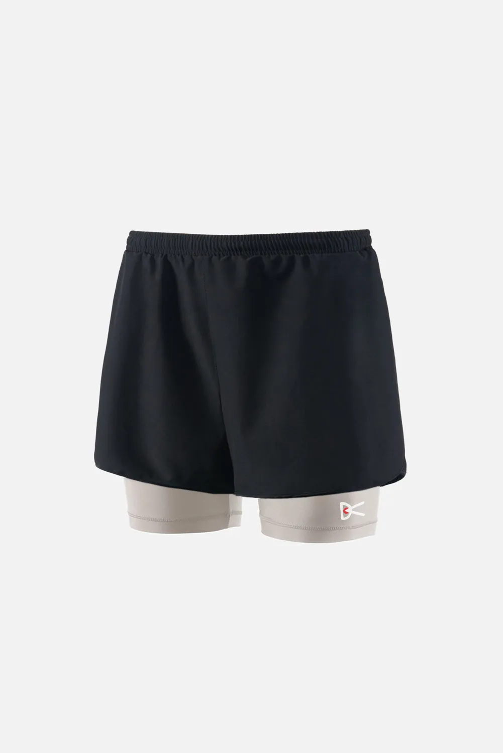 Layered Trail Shorts, Black/Dove sold by District Vision