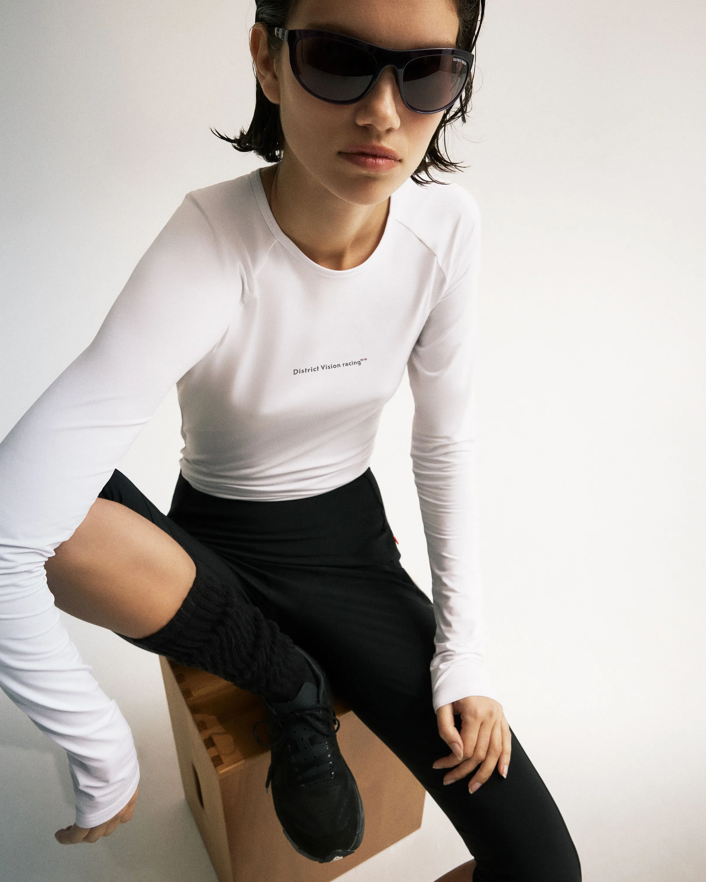 Ultralight Aloe Long Sleeve Fitted Tee, Lunar White sold by District Vision product image thumbnail 3