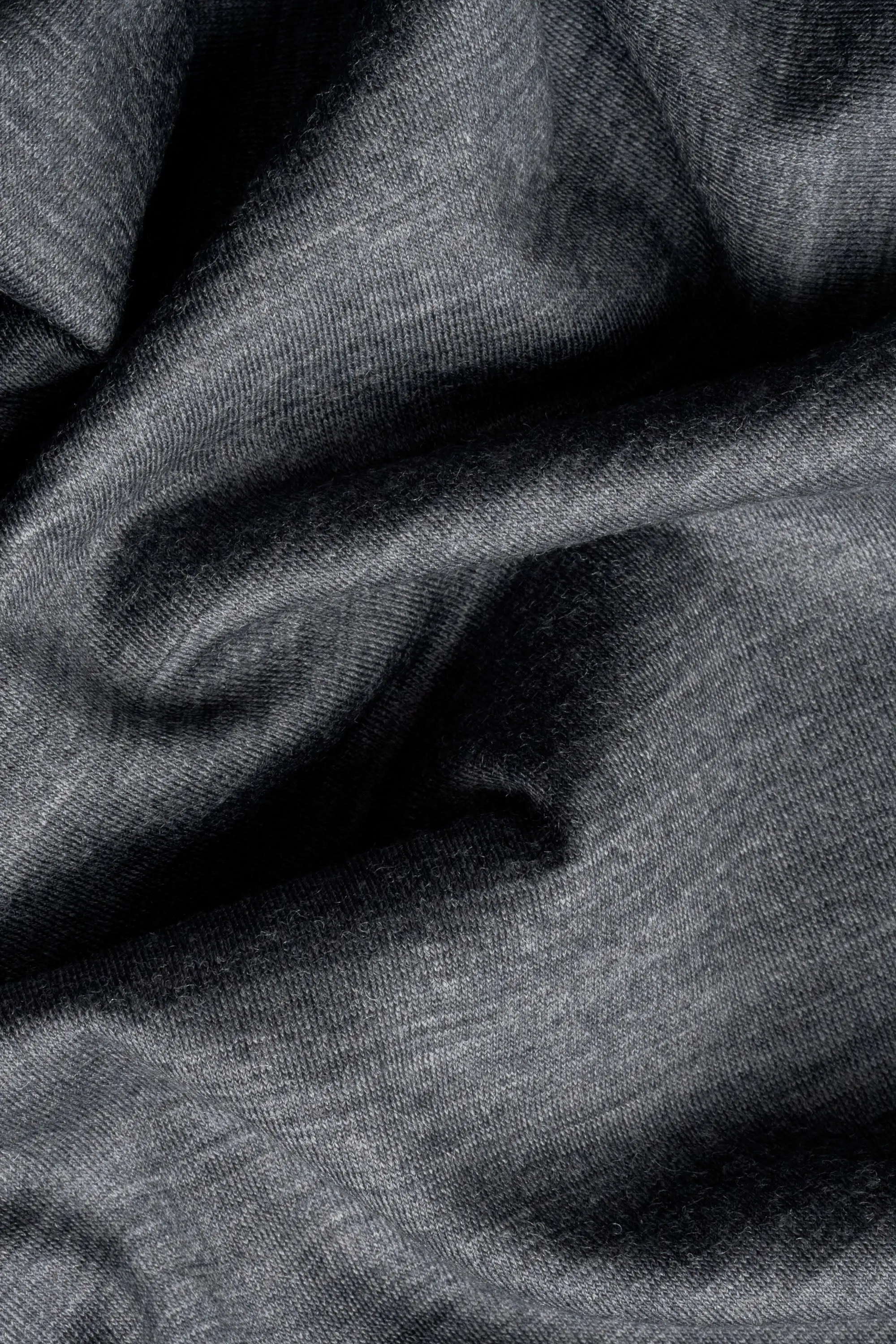 Merino Long Sleeve Fitted Tee, Dark Heather sold by District Vision product image thumbnail 4