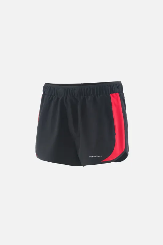 2in Paneled Training Shorts, Black/Team Red made by District Vision