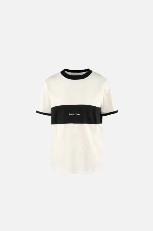 Japan Cotton Ringer Tee, Vintage White-Black made by District Vision