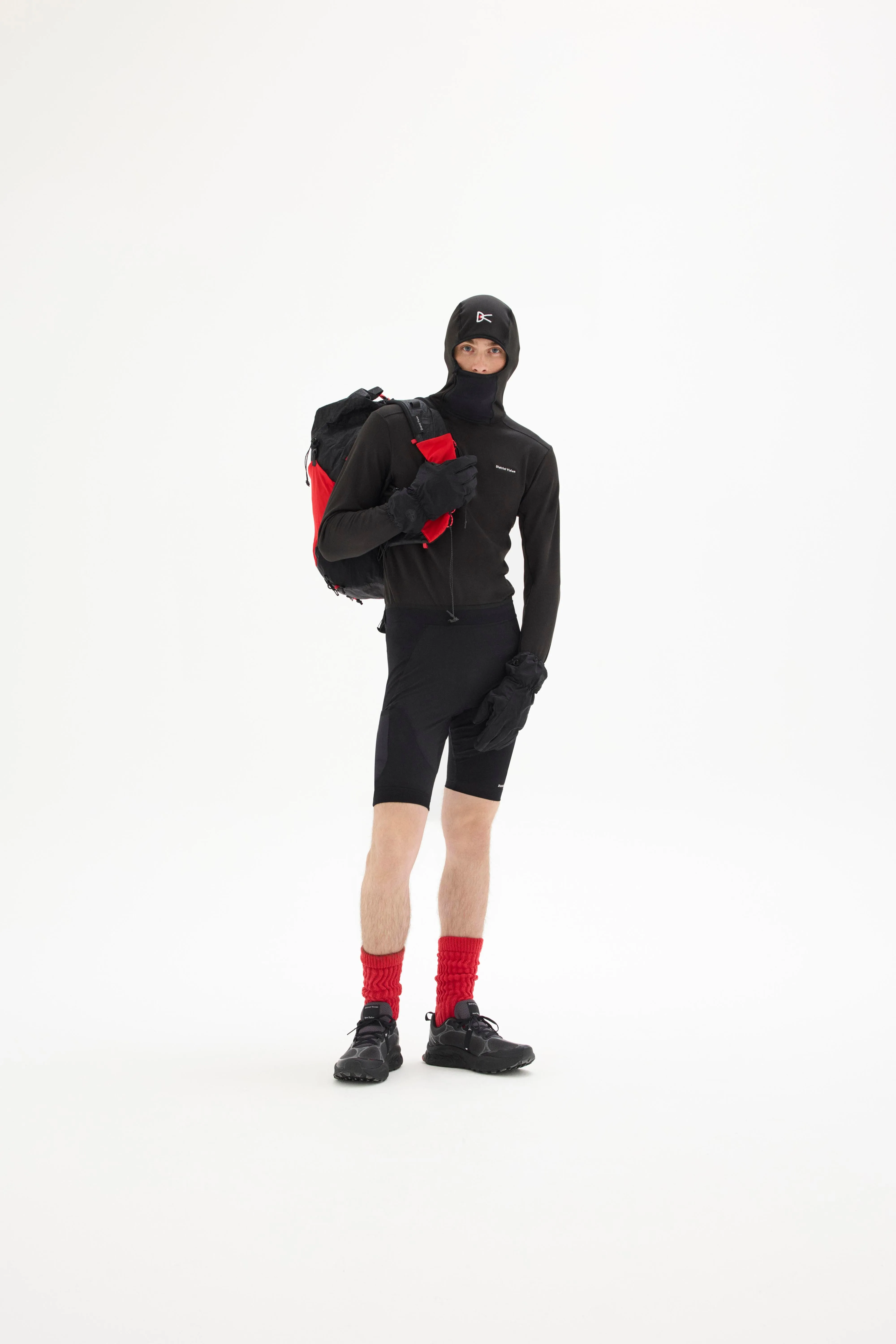 Hooded Grid Fleece, Black sold by District Vision product image thumbnail 3