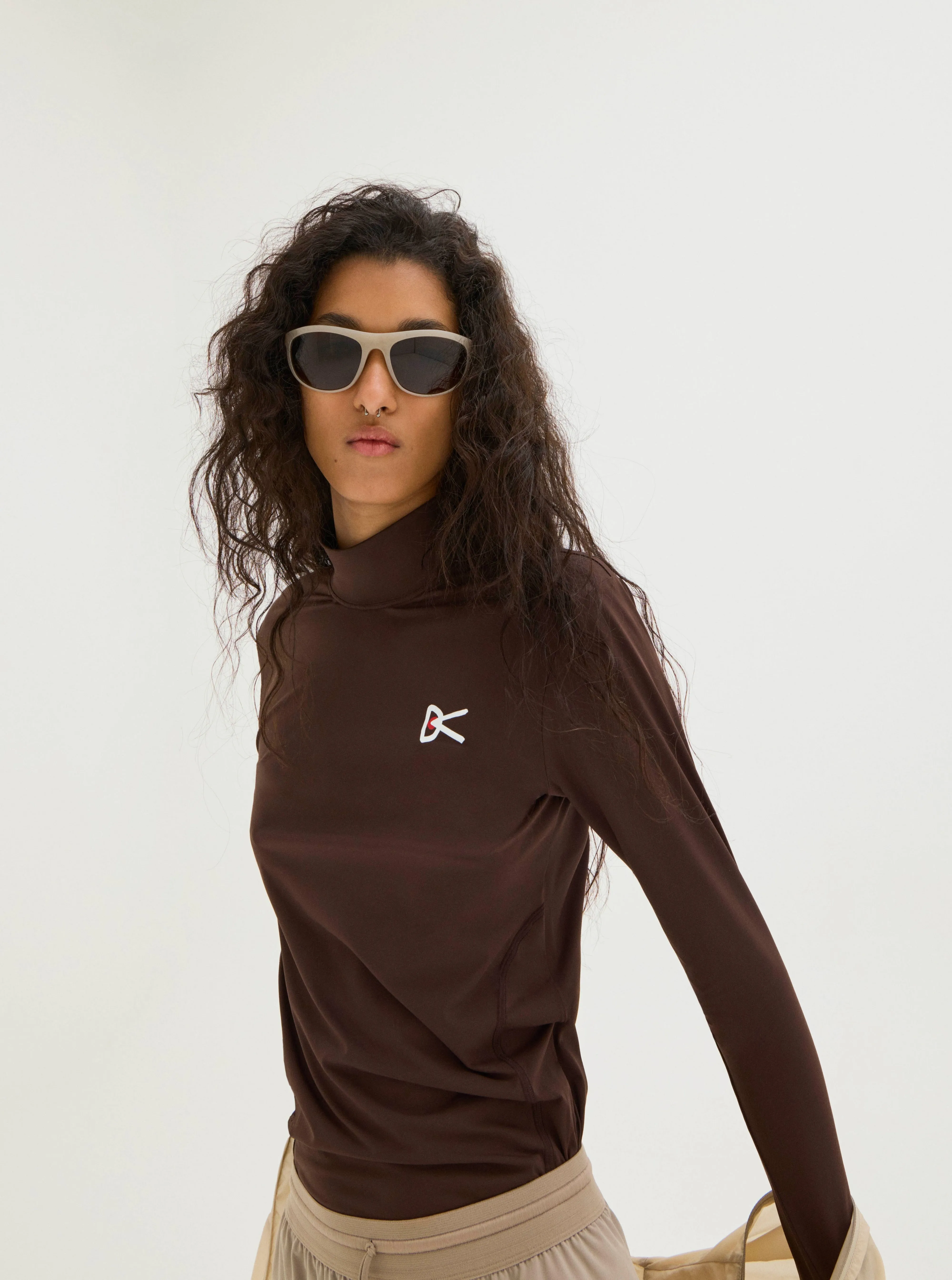 Paneled Long Sleeve Mock Tee, Earth sold by District Vision product image thumbnail 3