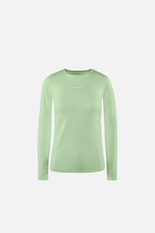 Aloe Long Sleeve Fitted Tee, Pistachio sold by District Vision