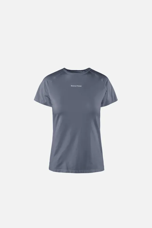 Aloe Short Sleeve Fitted Tee, Marine sold by District Vision