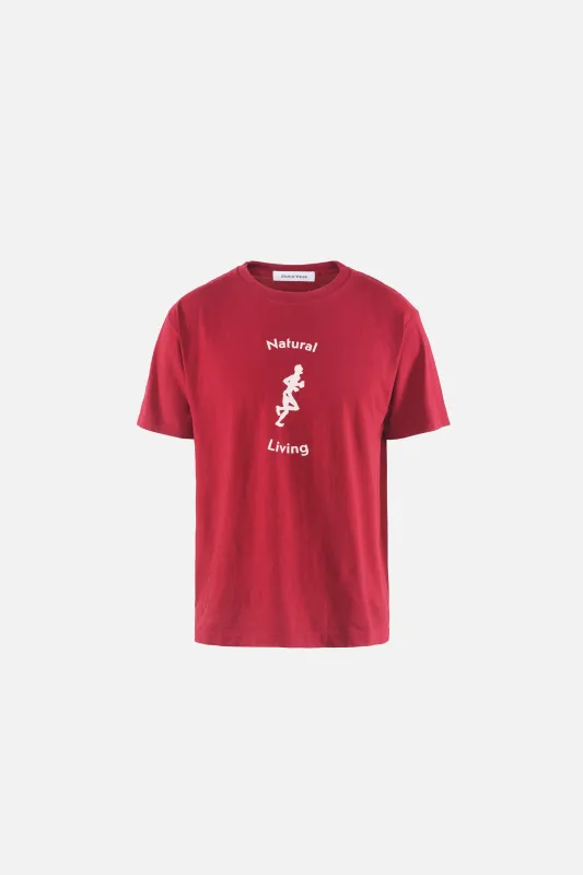 California Cotton Tee, Red Living made by District Vision