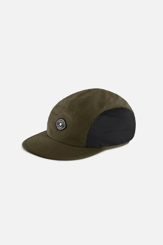 Performance Paneled Mesh Hat, Olive made by District Vision