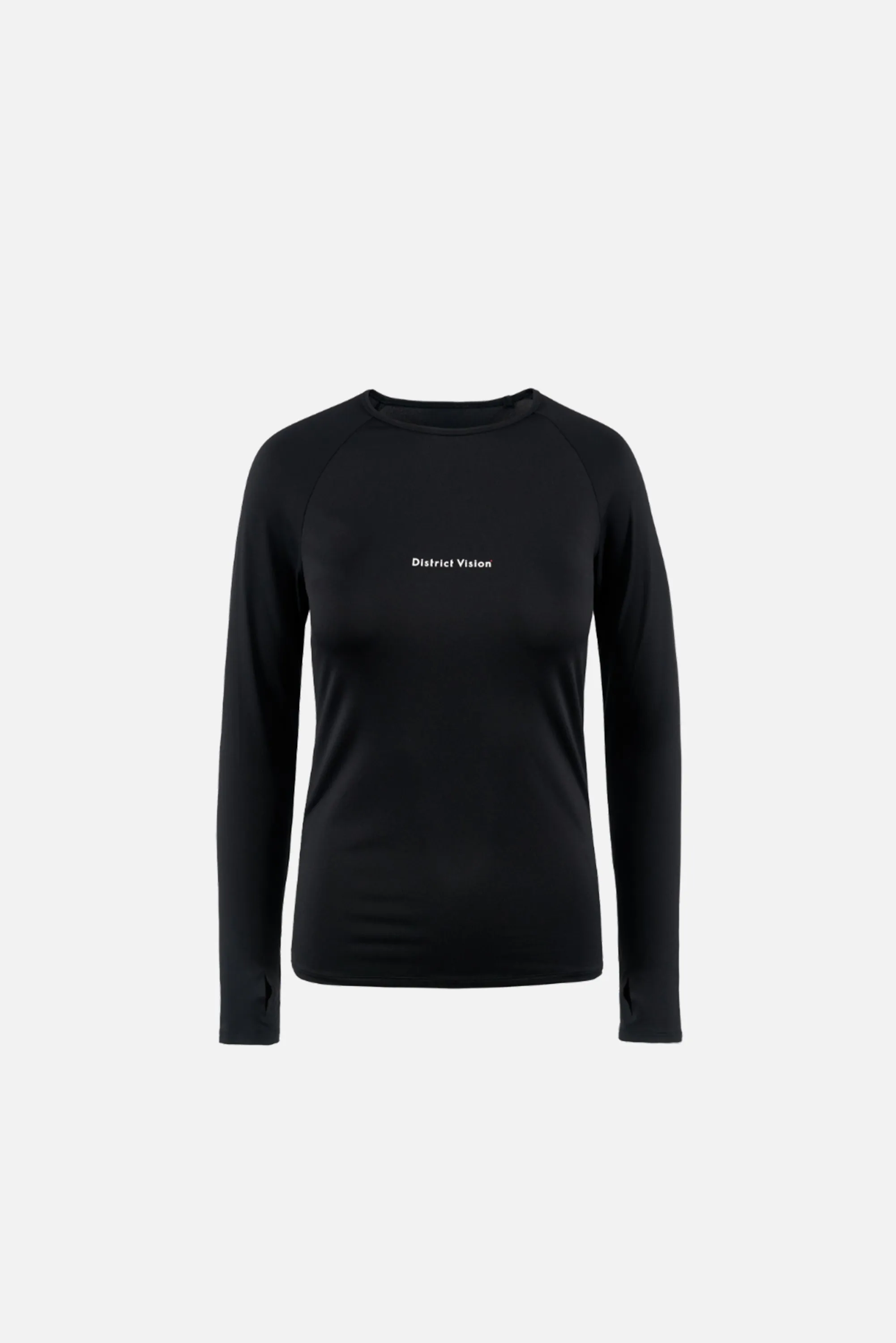 Lightweight Long Sleeve Fitted Tee, Black sold by District Vision