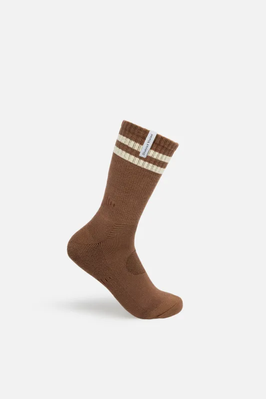 Zonal Organic Cotton Socks, Brown/Sand made by District Vision