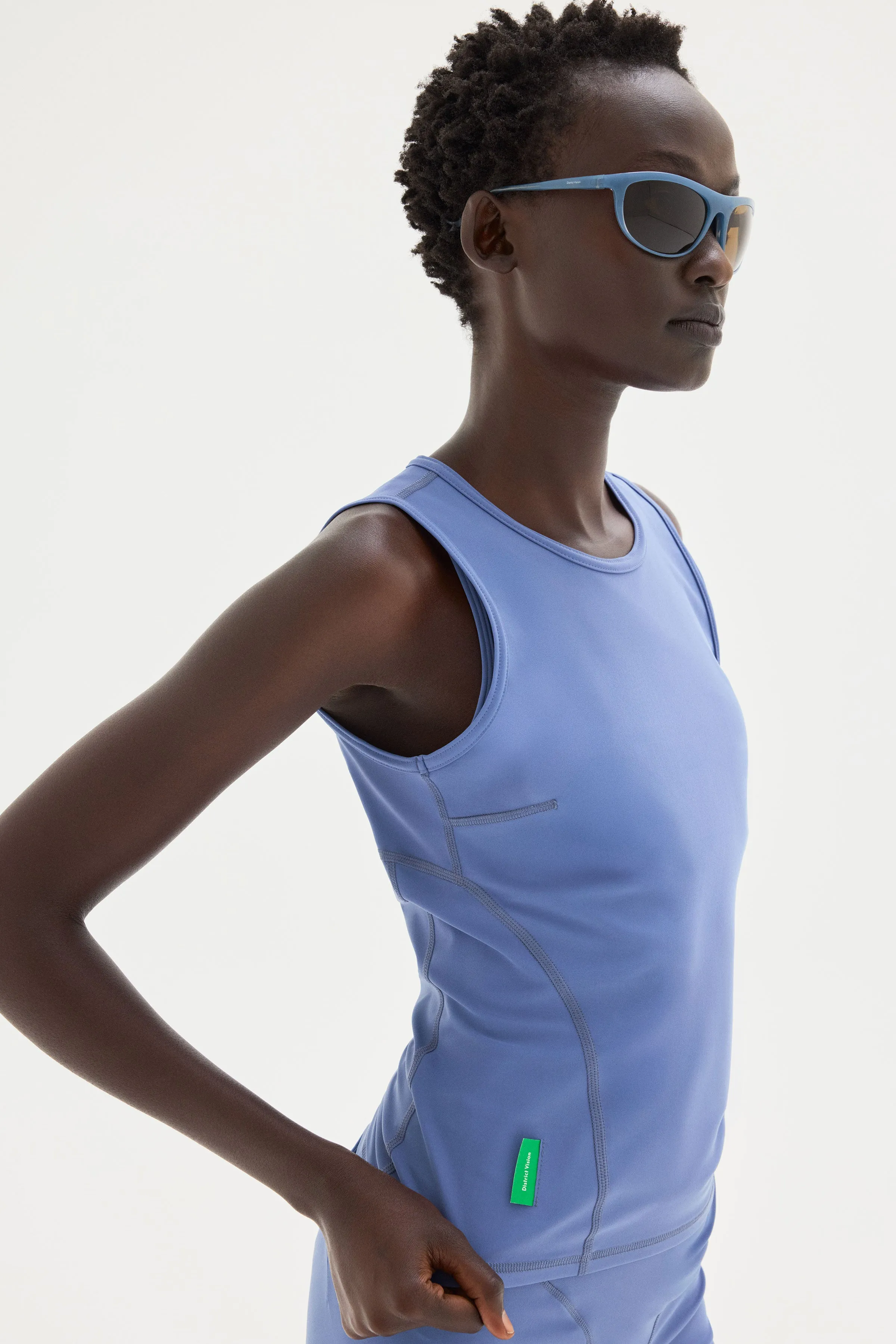 Fitted Training Tank Top, Race Blue sold by District Vision product image thumbnail 3