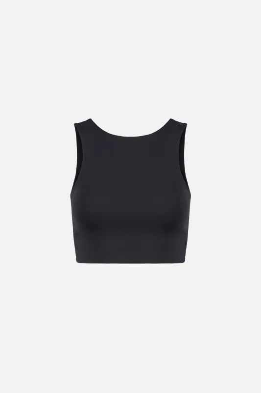 High Neck Interlock Bra, Black sold by District Vision