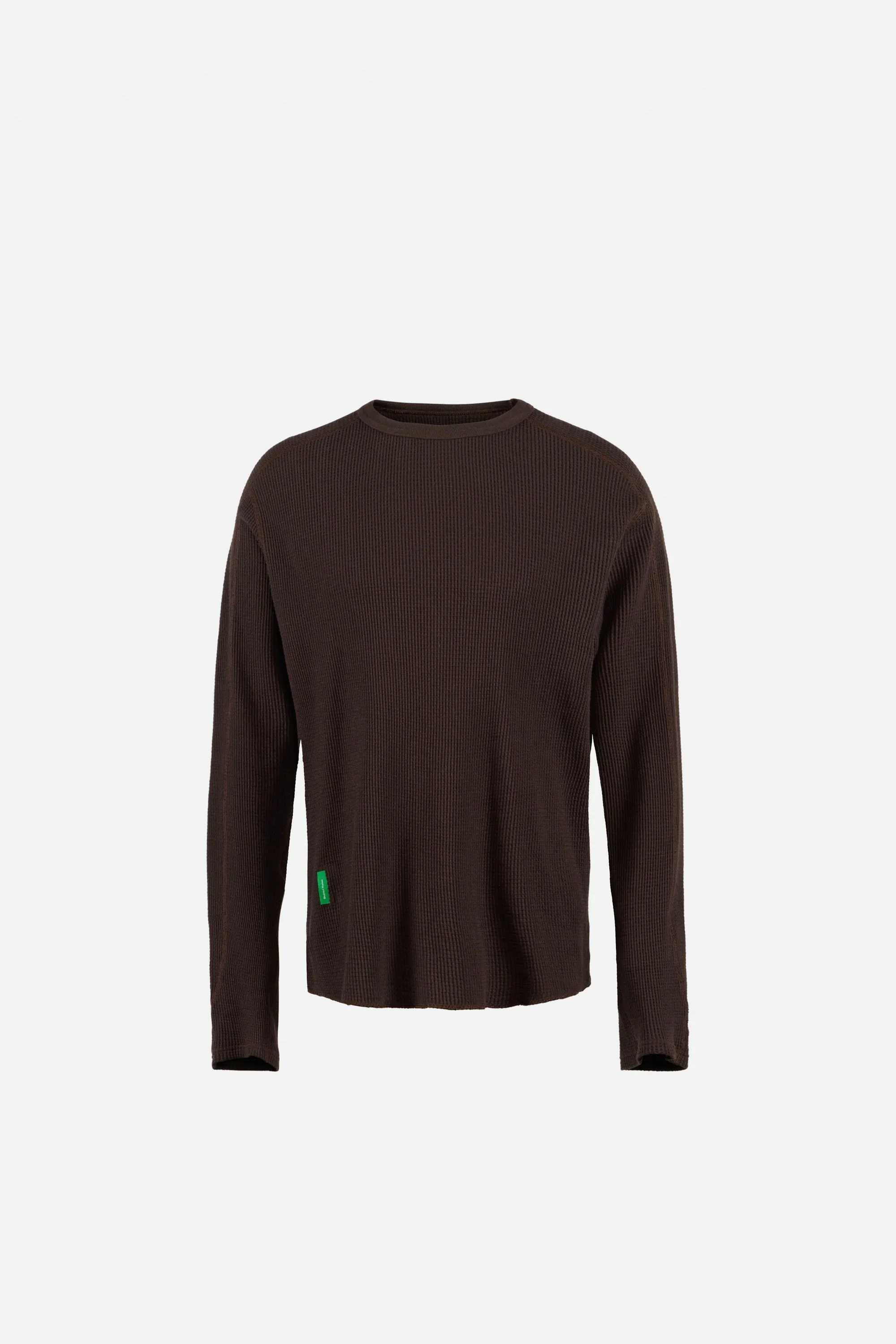 Long Sleeve Waffle Tee, Umber sold by District Vision