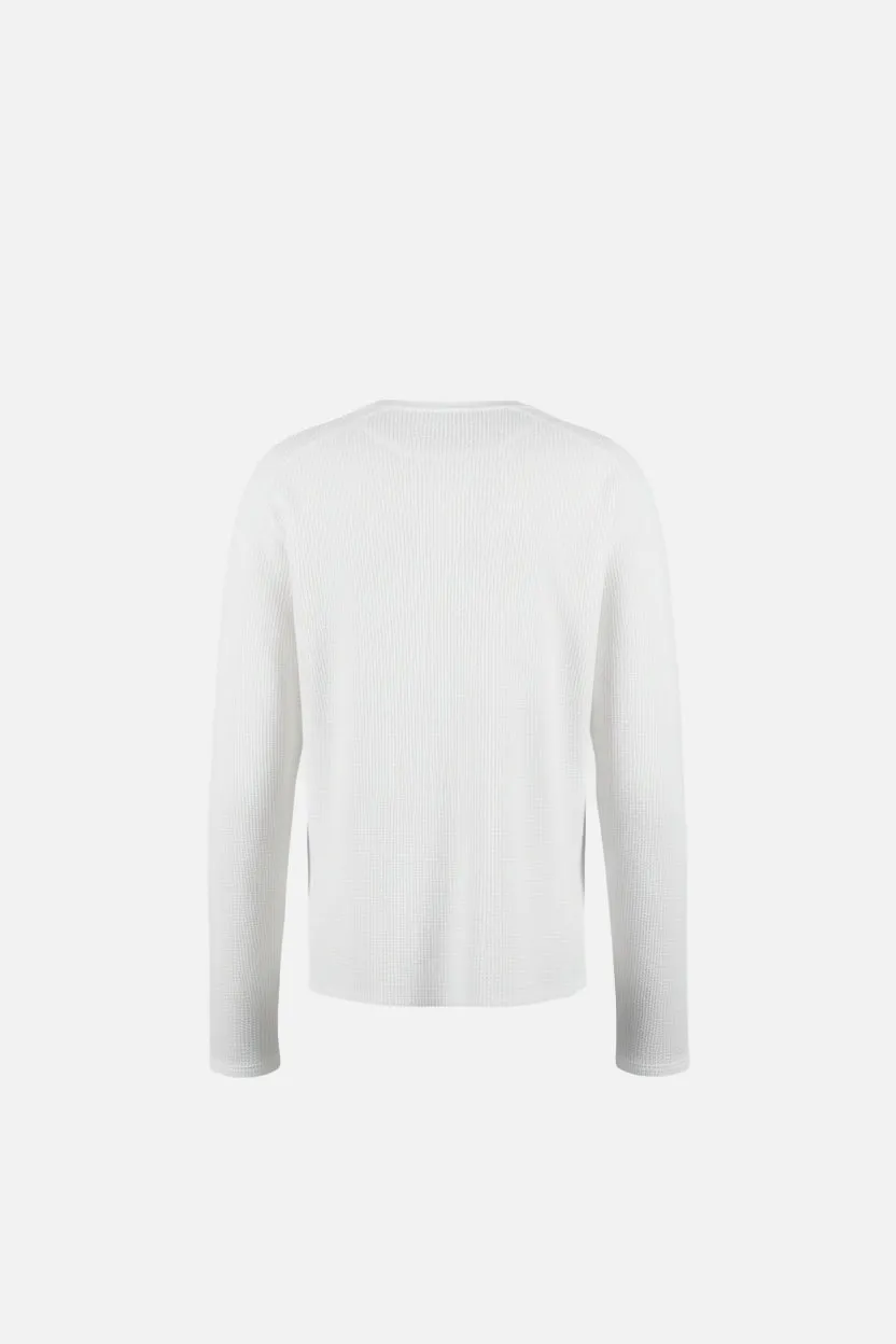Long Sleeve Waffle Tee, White sold by District Vision product image thumbnail 2
