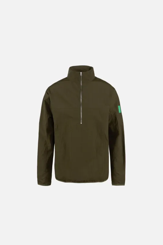 Half-Zip Nylon Windbreaker, Moss made by District Vision