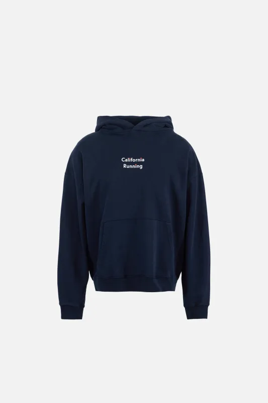 California Cotton Hoodie, Wave Runner Navy made by District Vision