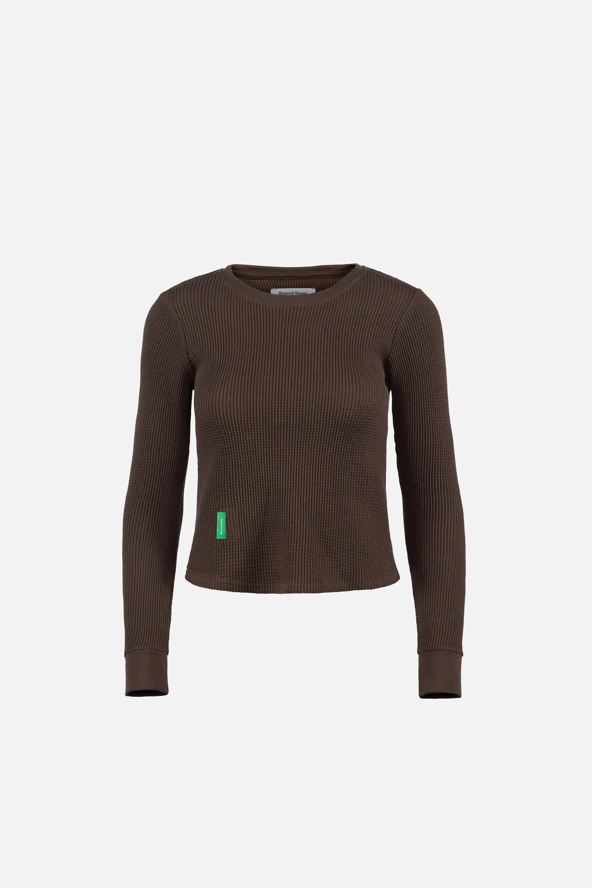 Fitted Long Sleeve Waffle T-Shirt, Umber sold by District Vision