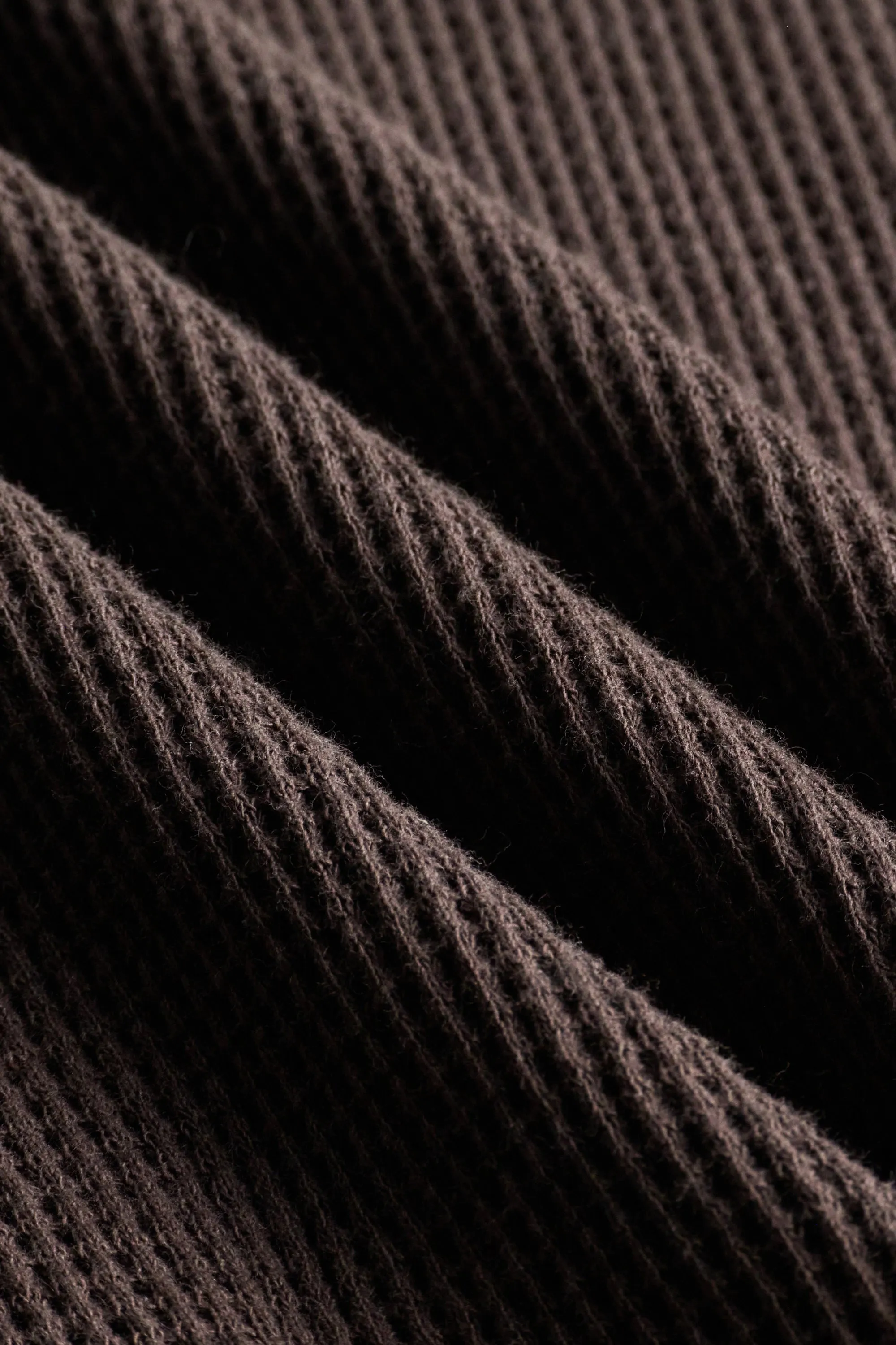 Fitted Long Sleeve Waffle T-Shirt, Umber sold by District Vision product image thumbnail 4