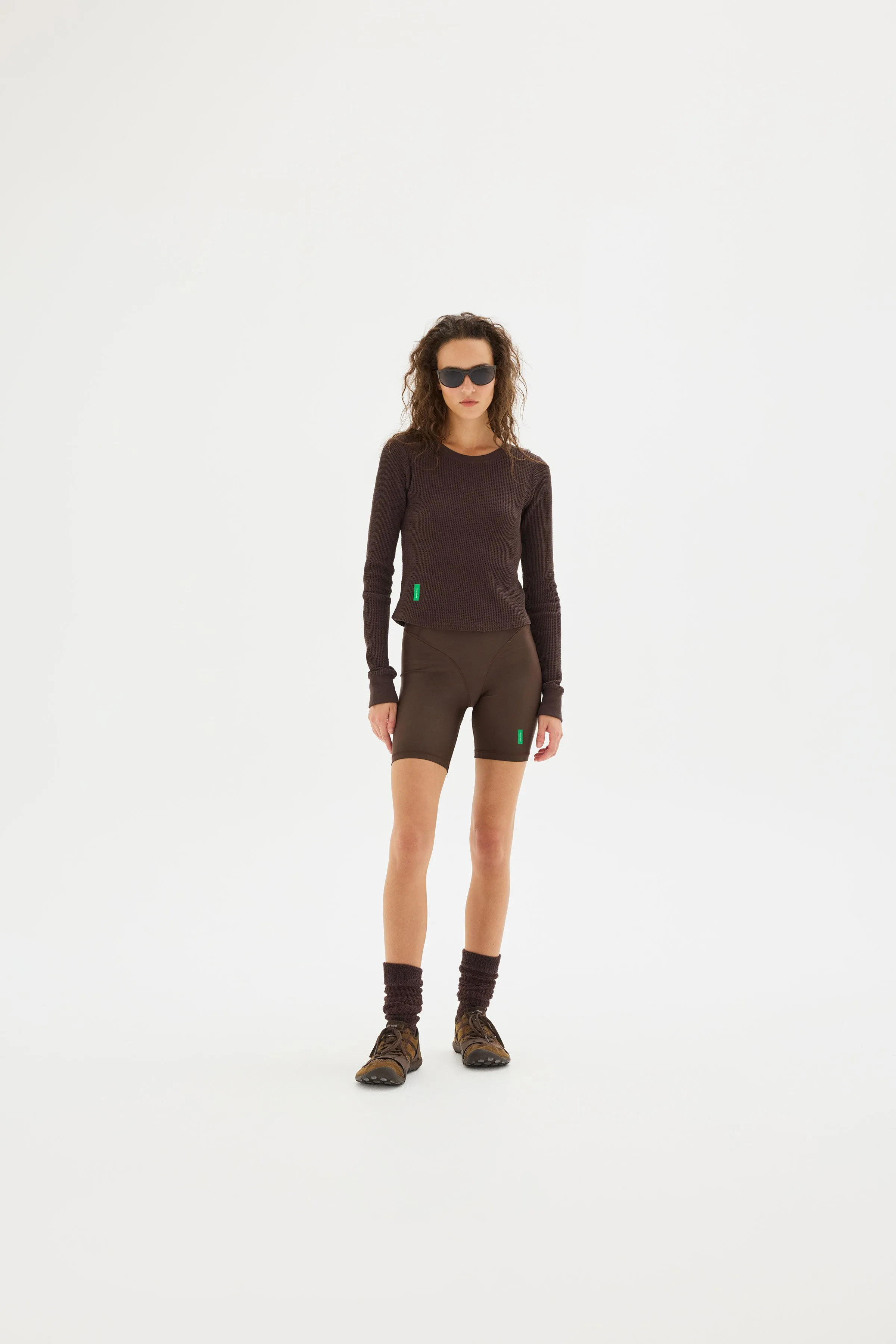 Fitted Long Sleeve Waffle T-Shirt, Umber sold by District Vision product image thumbnail 3
