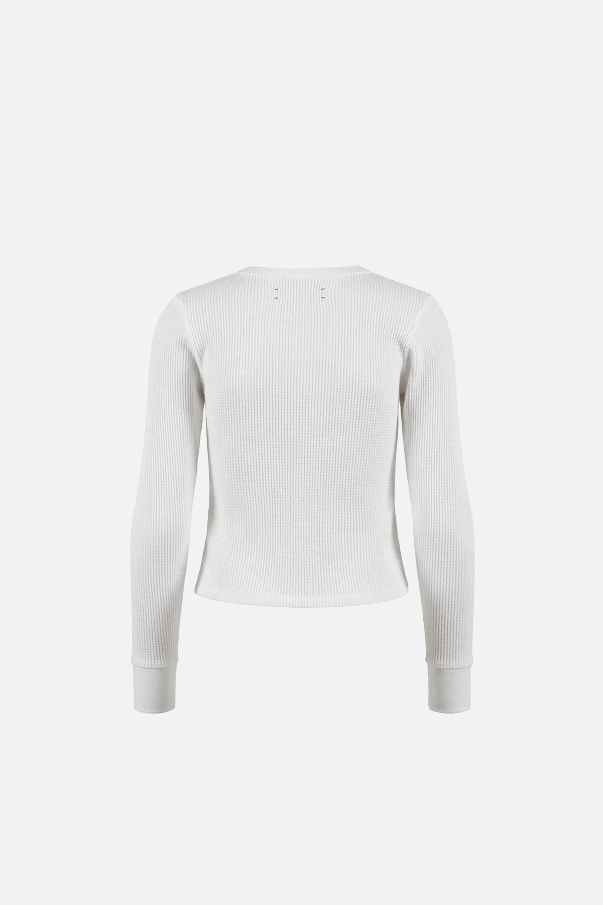 Fitted Long Sleeve Waffle T-Shirt, White sold by District Vision product image thumbnail 2
