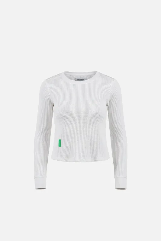 Fitted Long Sleeve Waffle T-Shirt, White made by District Vision