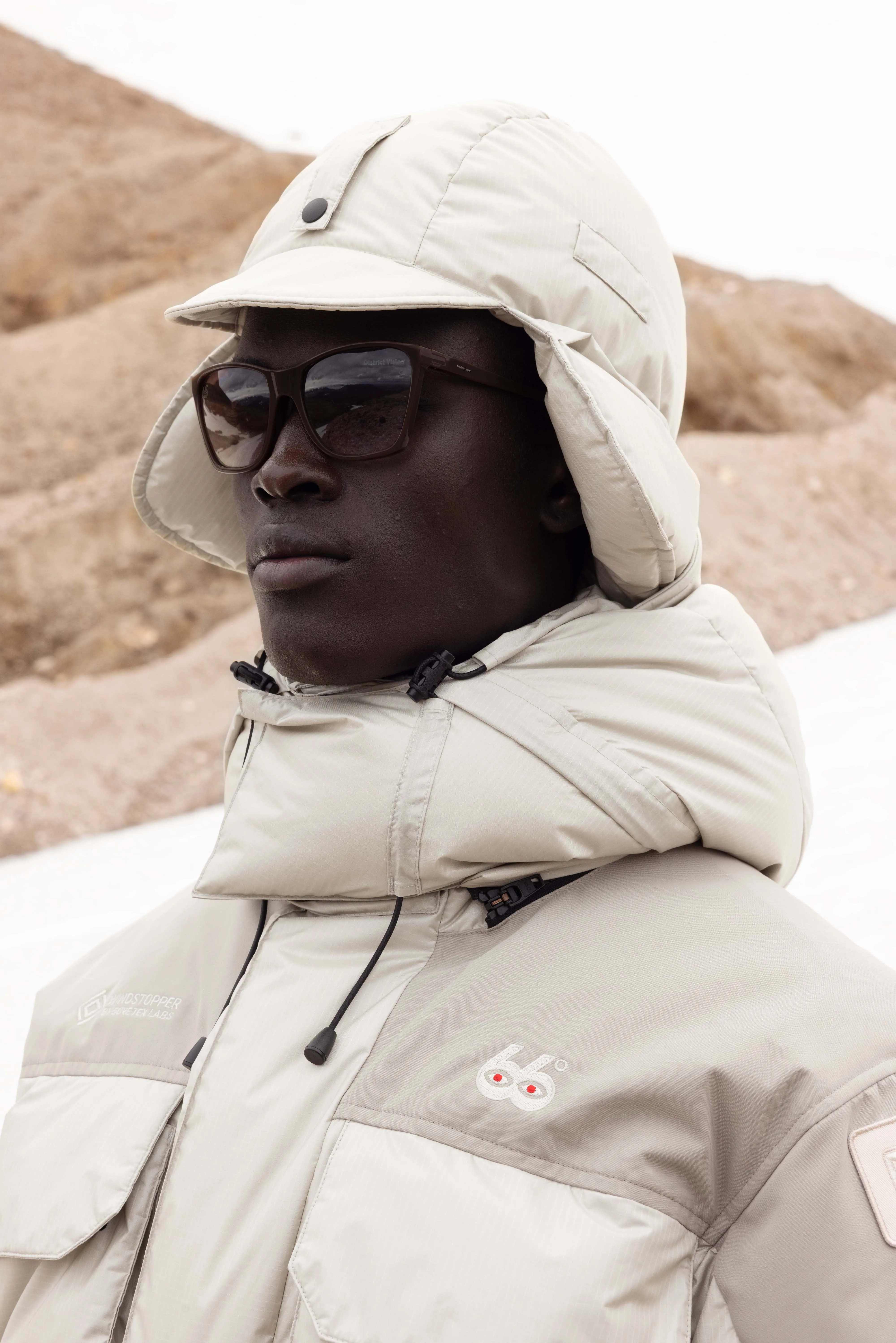 DV + 66N Tindur Down Hat, Arctic Gray sold by District Vision product image thumbnail 3