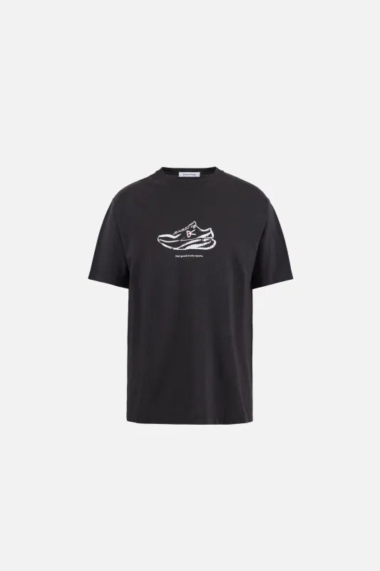 California Cotton Tee, Supershoe Vintage Black made by District Vision
